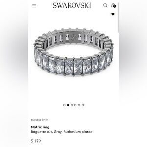 Swarovski Black Crystal Full-Eternity Ring